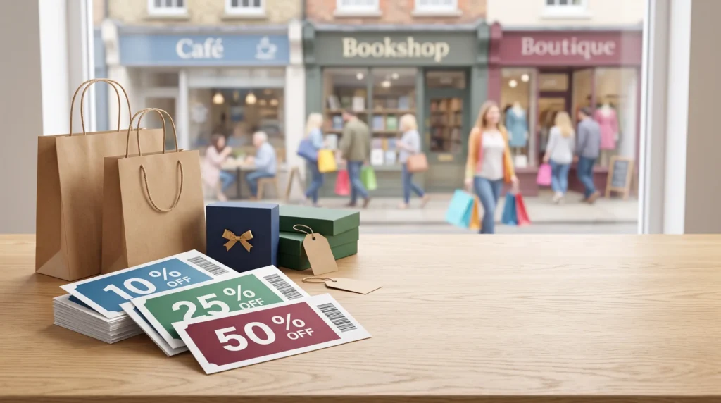 premium paper coupons with attractive discount labels